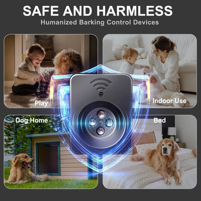 Ultrasonic Dog Bark Deterrent - anti Barking Device Dog Barking Control Devices with 3 Modes，Stop Barking Neighbors Dog | 50Ft Range，Indoor & Outdoor | Safe & Effective for Small，Medium & Large Dogs