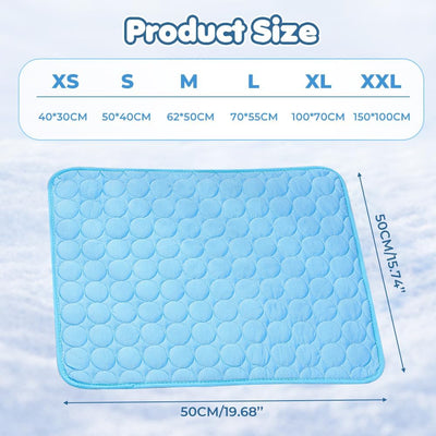 Dog Cooling Mat, Pet Cooling Mats, Summer Cool Pads Pet Mat Outdoor for Dogs & Cats, Machine Washable (Coffe, XL: 100×75 Cm | 39×30")