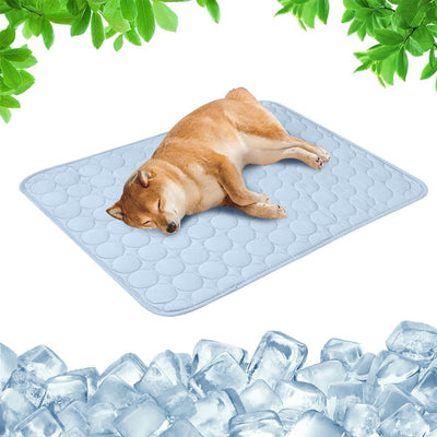 Dog Cooling Mat, Pet Cooling Mats, Summer Cool Pads Pet Mat Outdoor for Dogs & Cats, Machine Washable (Blue, XL: 100×75 Cm | 39×30")