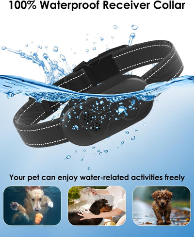Dog Shock Collar with Remote Control - Shock Collar for Dogs, IPX7 Waterproof Dog Training Collar with Beep Vibration Shock Flashlight Long-Lasting Battery Safe Training for Dogs 10–120 Lbs