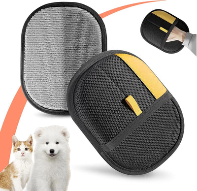 Pet Hair Remover Gloves for Cats & Dogs, Electrostatic Pet Hair Removal Gloves Brush for Pets Hair, Upgraded Animal Fur Removal Tool, Reusable Cats & Dogs Grooming Gloves for Hair Removal (1)
