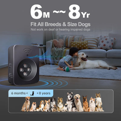 Ultrasonic Dog Bark Deterrent - anti Barking Device Dog Barking Control Devices with 3 Modes，Stop Barking Neighbors Dog | 50Ft Range，Indoor & Outdoor | Safe & Effective for Small，Medium & Large Dogs